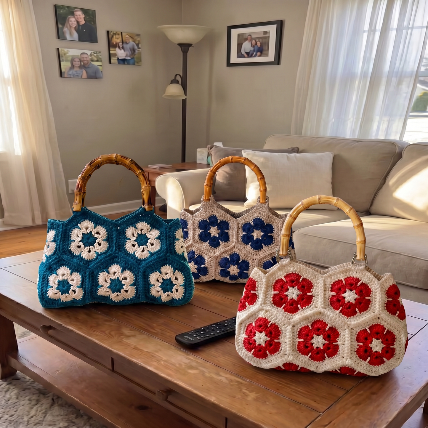 Handmade Crochet Tote Handbag by Davion