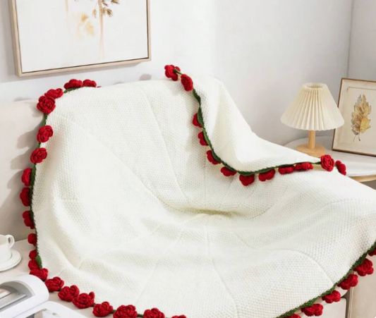 Handmade Crochet Flower Blanket